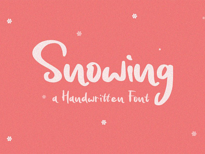 Snowing Font design illustration typography