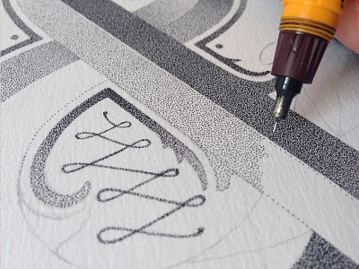 Ampersand details ampersand artist dots hand lettering handmade l lettering letters rotring stippling typography