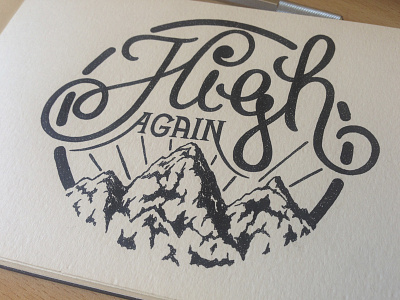 High again hand lettering handlettering handmade rotring typography