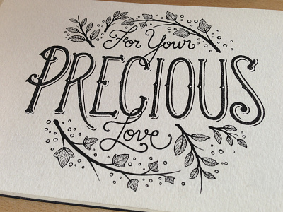 For your precious love dots hand lettering handlettering handmade pointillism rotring shades stippling typography
