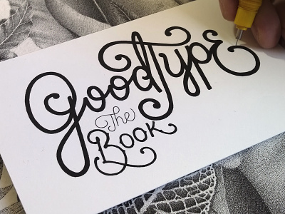Goodtype the Book handlettering illustration ink lettering pointillism stippling typographie typography