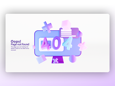 Error 404 Webdesign 3d 3d art blender branding design photoshop render web design webdesign