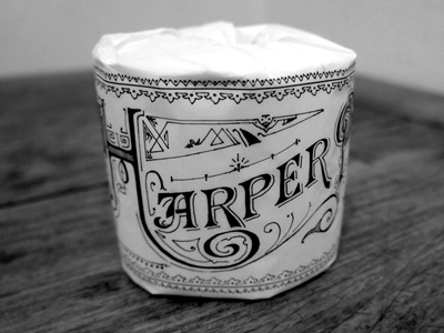 Harper Paper hand drawn illustration pen and paper personalised toilet paper