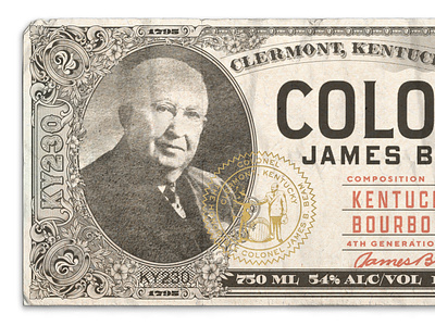 Jim Beam - 'Hardin's Creek' Vintage Dollar Bill