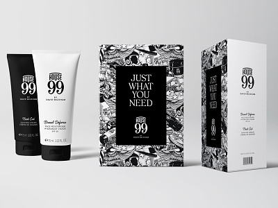 House 99 Products beckham black and white detail hand drawn illustration packaging packaging design pattern pen pencil product design tattoo