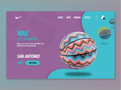 Nike Basketball Shop basketball brand colors design inspiration landingpage nike ui uiux ux web webdesign