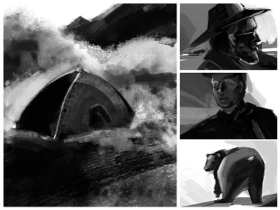 Polar expedition illustration sketch speed painting speed sketch