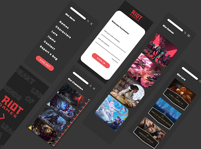 Riot App 2 0 app design ui ux