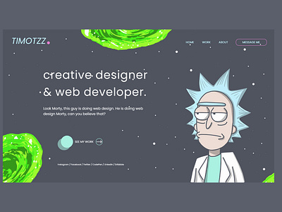 Rick and Morty Portfolio Page