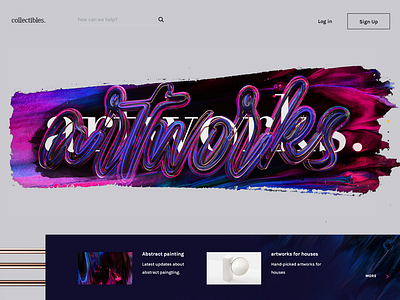 artworks. brush c4d header lettering purple type typogaphy