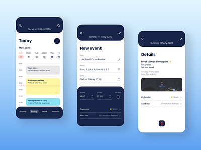 "My Day" | Calendar App | Design Concept calendar calendar app calendar design calendar ui concept design figma figma design interface ios mobile mobile app ui ui design ux ux design