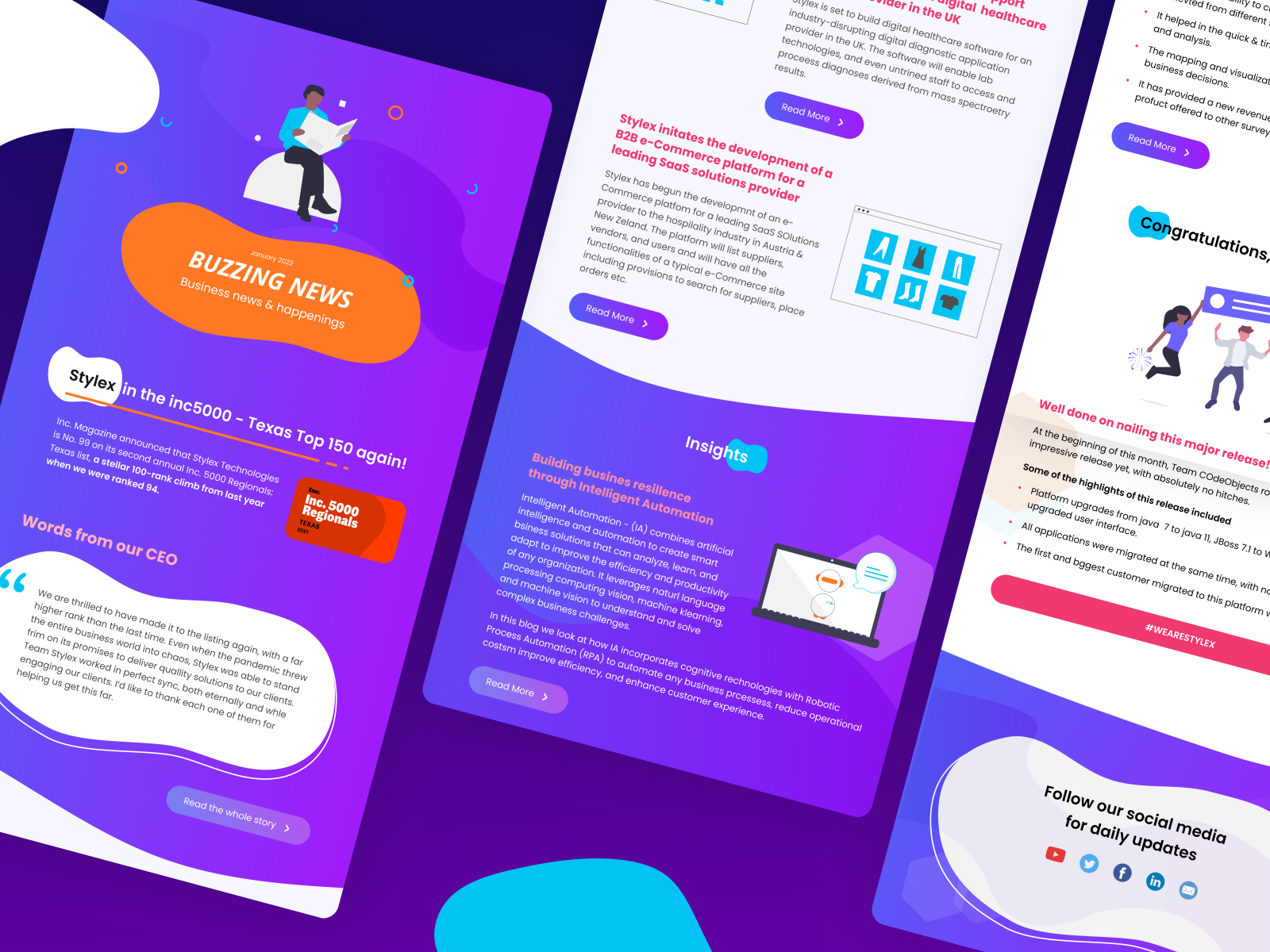 Newsletter UI Design by Syed Azhar on Dribbble