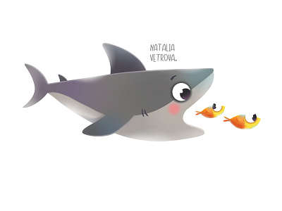 Shark adventure animal illustration cartoon illustration characterdesign childrenbook childrenillustration fish illustration kids book procreate sea shark