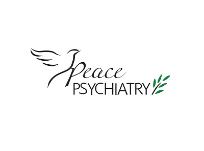 Peace Psychiatry art branding design flat graphic design illustration logo minimal typography ui ux vector