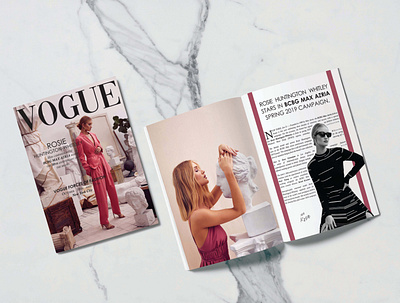Fashion Magazine (self project). creative designer graphic design indesign magazine design marble photoshop vogue