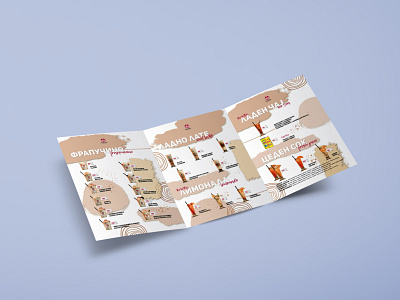 Coffee brochure, Rosetta Caffe&Snacks, Realized project creative design designer graphic design illustration indesign photoshop