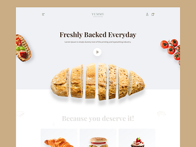 Bakery Website Landing Page bake bakery clean clean design food homepage landing page new ui website