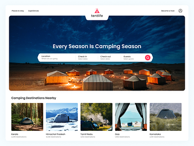 Camping Website Landing Page
