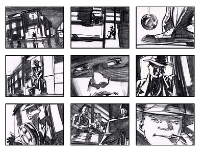 Rice-a-Roni shooting board 1940s black and white blackandwhite boy film noir hand drawing hand drawn high contrast loose noir pencil drawing pencil sketch pencil sketches sketch storyboard storyboard artist storyboarding storyboards yoyo