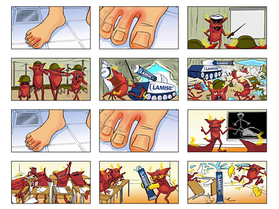 Storyboard for an advertising agency