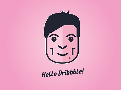 Hello Dribbble! design dribbble hello invitation invite portrait thanks