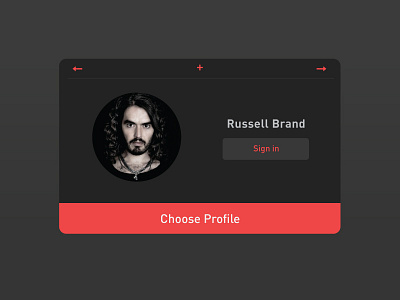 Choose Profile UI account app brand design flat in minimal profile russell sign ui users