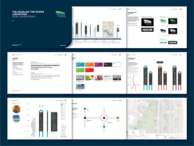 Aqualink Detailed Design Report design layout locations minimal report signage simple wayfinding