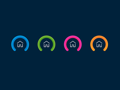 KB Home App Icons app colour design flat home icon minimal simple ui ux