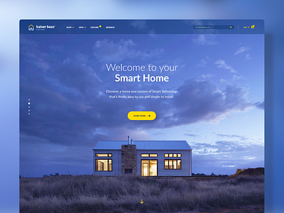 KB Home Landing Page blue clean home house landing minimal page product simple smart ui website