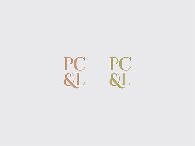 PC&L Branding (Concepts) branding elegant fonts gold identity lawyer logo minimal script