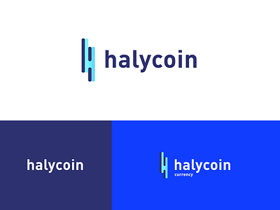 Halycoin brand branding coin concept crypto currency identity logo mark minimal simple