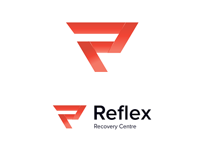 Reflex Logo brand branding concept fitness gradient identity logo red reflex simple strong
