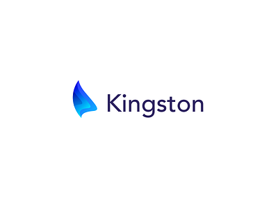 Kingston concept corporate council flag gradient logo mark minimal sail sailing