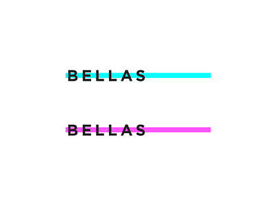 Bellas Boutique boutique brand branding clothing fluro identity logo minimal shop