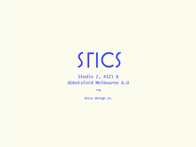 STICS brand branding design logo melbourne minimal simple studio typewriter