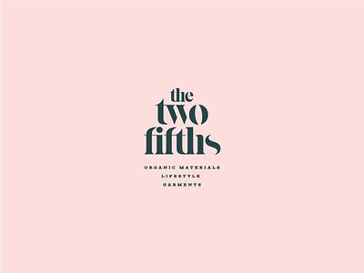 Two Fifths (Unused) elegant layout logo boutique fashion minimal pink serif type vintage