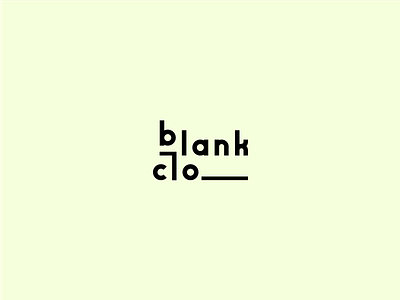 Blank Clothing brand branding clothing concept fashion identity logo minimal startup trend type
