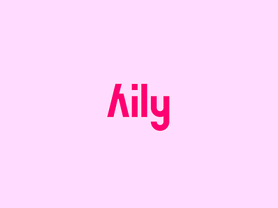 Hily Cosmetic brand branding cosmetic girl logo make minimal pink type up