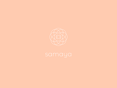 Samaya brand branding cosmetic girl logo make minimal pink type up