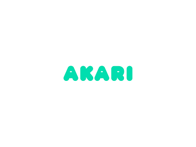 AKARI bold brand branding concept fat game japanese logo type