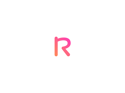 R - Logo brand branding concept gradient logo mark minimal simple unused