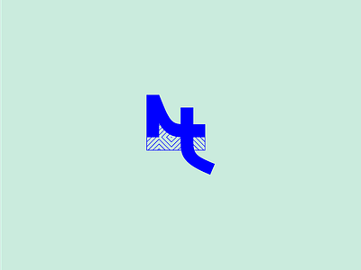NT Monogram bold brand branding logo minimal monogram symbol type