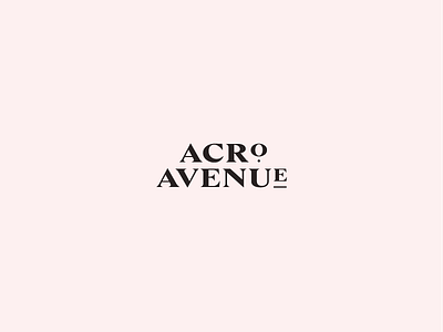 Acro Avenue brand branding fashion font identity logo minimal type typography