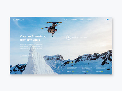 Adventure Landing adventure clean landing minimal simple ski snow sports typography ui uidesign website website builder