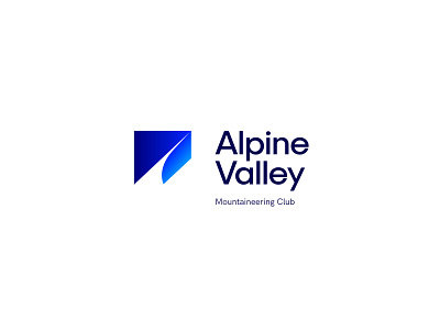 Alpine Valley Logo branding freelance gradient identity logo logo branding minimal mountain simple simple clean interface snow