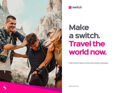 Switch ad ad banner adventure advertisement clean logo minimal mobile poster travel ui uidesign ux design