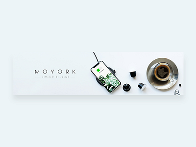 MOYORK Web Banner banner clean flat flat lay identity iphone minimal minimal branding product simple type ui web banner web banners website