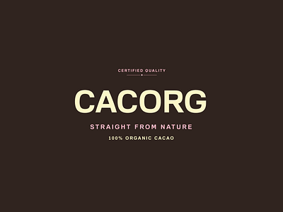 Cacao Organics branding cacao identity minimal natural organic simple small business vegan