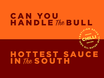 Bullhorn Hot Sauce branding bull hot hotel identity minimal minimalist logo orange sauce