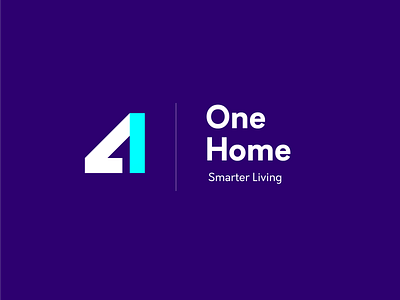 One Home app brand brand identity branding hub logo design logos logotype simple smart home smart home app